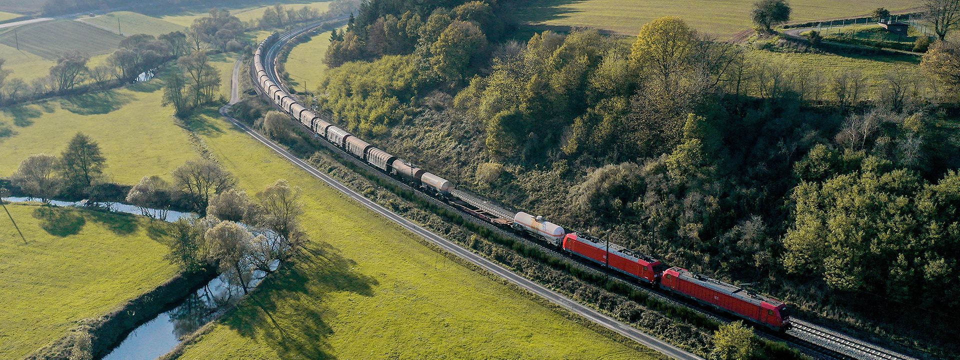 DB Cargo loco with container going through Poland